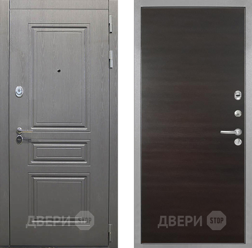 Входная металлическая Дверь Интекрон (INTECRON) Брайтон Графит Гладкая Эковенге поперечный в Реутове