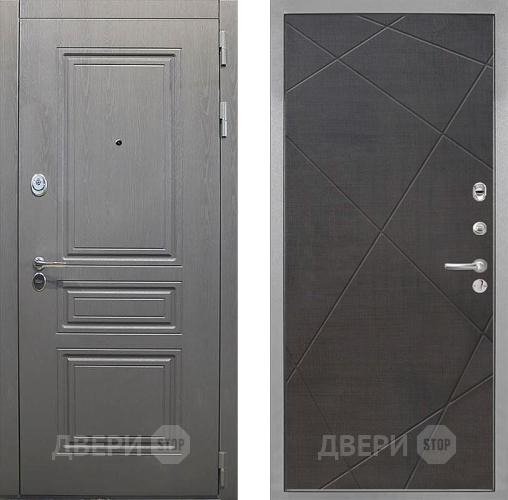 Входная металлическая Дверь Интекрон (INTECRON) Брайтон Графит Лучи-М Венге распил кофе в Реутове