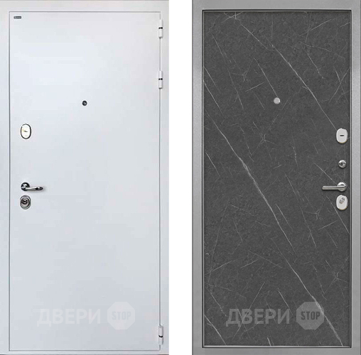 Входная металлическая Дверь Интекрон (INTECRON) Колизей White Гладкая Гранит лава оникс в Реутове