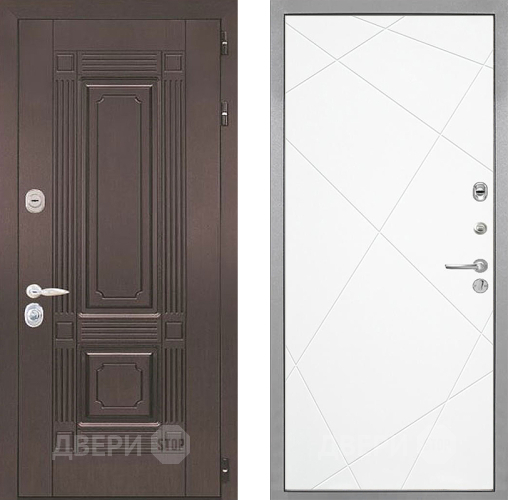 Входная металлическая Дверь Интекрон (INTECRON) Италия Лучи-М Софт милк в Реутове