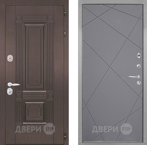 Входная металлическая Дверь Интекрон (INTECRON) Италия Лучи-М Графит софт в Реутове