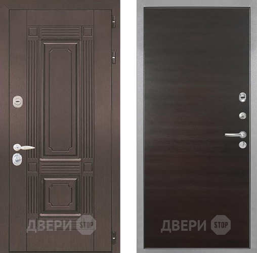 Входная металлическая Дверь Интекрон (INTECRON) Италия Гладкая Эковенге поперечный в Реутове