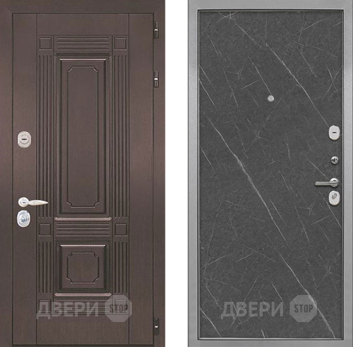 Входная металлическая Дверь Интекрон (INTECRON) Италия Гладкая Гранит лава оникс в Реутове