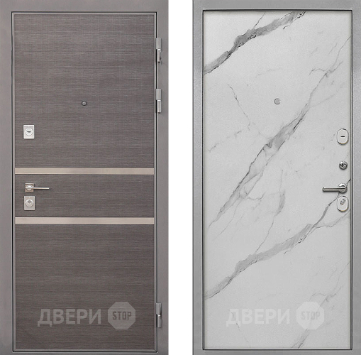 Дверь Интекрон (INTECRON) Неаполь Гладкая Мрамор натуральный арктик в Реутове
