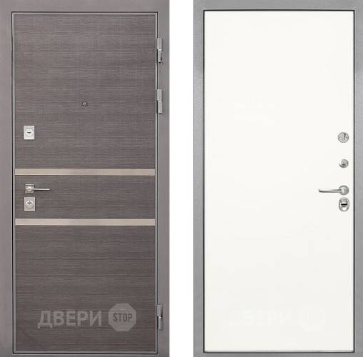 Входная металлическая Дверь Интекрон (INTECRON) Неаполь Гладкая Слоновая кость в Реутове