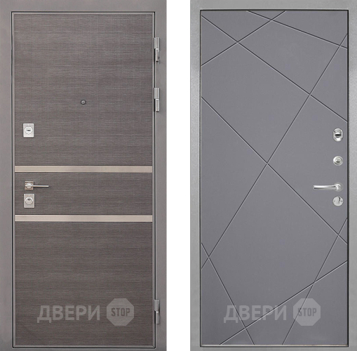 Входная металлическая Дверь Интекрон (INTECRON) Неаполь Лучи-М Графит софт в Реутове