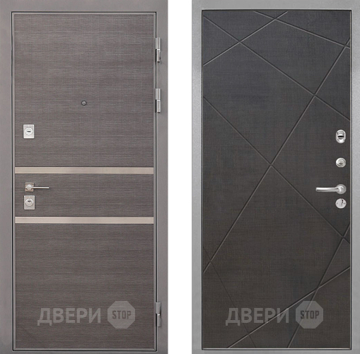 Входная металлическая Дверь Интекрон (INTECRON) Неаполь Лучи-М Венге распил кофе в Реутове