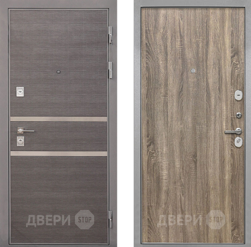 Входная металлическая Дверь Интекрон (INTECRON) Неаполь Гладкая Дуб турин в Реутове