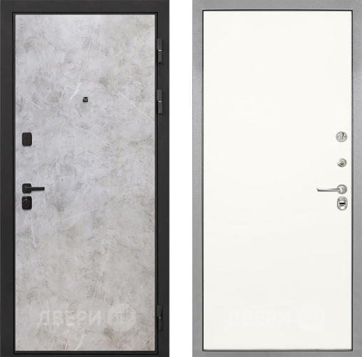 Дверь Интекрон (INTECRON) Профит Black Мрамор Светлый Гладкая Слоновая кость в Реутове