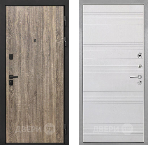 Входная металлическая Дверь Интекрон (INTECRON) Профит Black Дуб Турин ФЛ-316 Белый ясень в Реутове