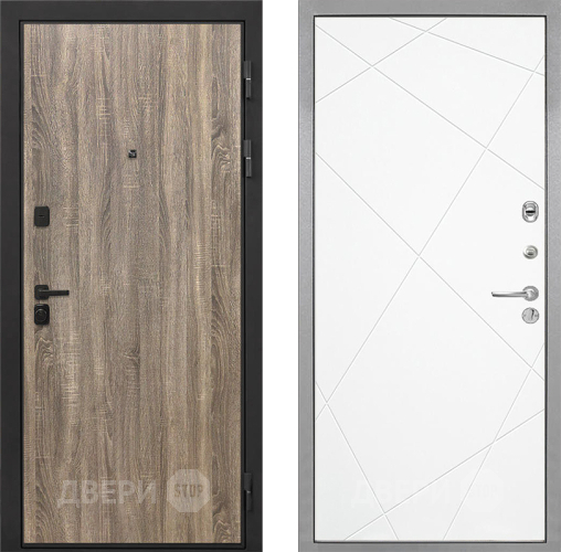 Входная металлическая Дверь Интекрон (INTECRON) Профит Black Дуб Турин Лучи-М Софт милк в Реутове