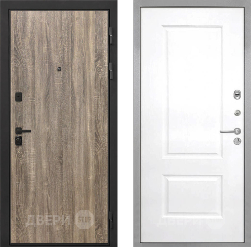 Входная металлическая Дверь Интекрон (INTECRON) Профит Black Дуб Турин Альба Роял Вуд белый в Реутове