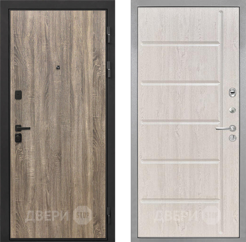 Входная металлическая Дверь Интекрон (INTECRON) Профит Black Дуб Турин ФЛ-102 Сосна белая в Реутове