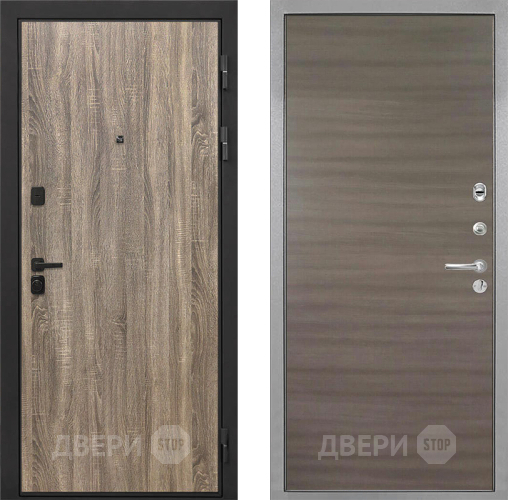 Входная металлическая Дверь Интекрон (INTECRON) Профит Black Дуб Турин Гладкая Дуб тоскано поперечный в Реутове