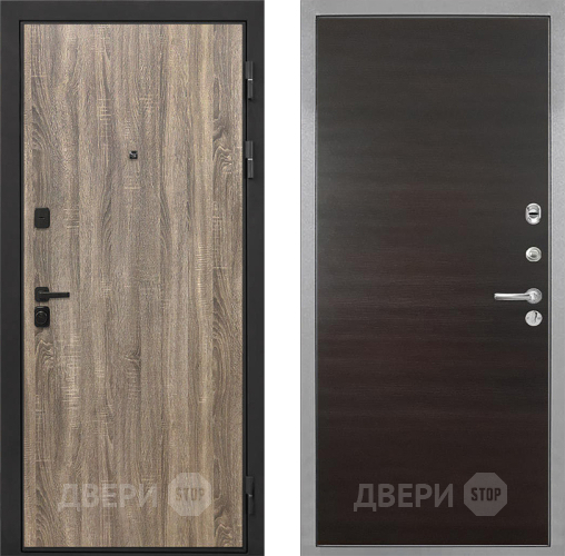 Входная металлическая Дверь Интекрон (INTECRON) Профит Black Дуб Турин Гладкая Эковенге поперечный в Реутове