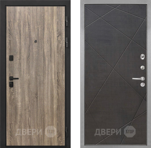 Входная металлическая Дверь Интекрон (INTECRON) Профит Black Дуб Турин Лучи-М Венге распил кофе в Реутове