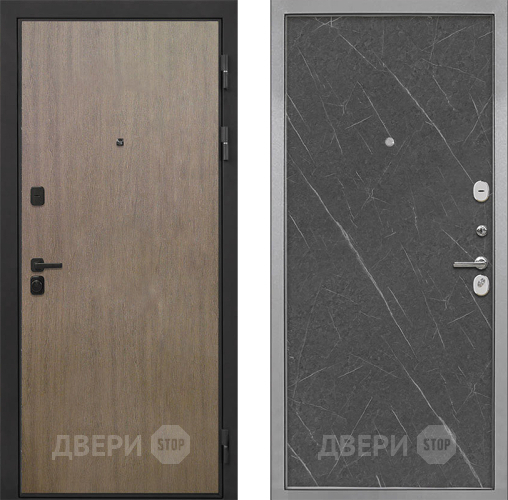 Входная металлическая Дверь Интекрон (INTECRON) Профит Black Венге Коричневый Гладкая Гранит лава оникс в Реутове