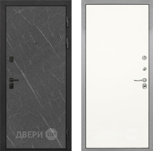 Входная металлическая Дверь Интекрон (INTECRON) Профит Black Гранит Лава Оникс Гладкая Слоновая кость в Реутове