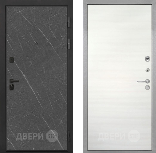 Входная металлическая Дверь Интекрон (INTECRON) Профит Black Гранит Лава Оникс Гладкая Дуб сильвер поперечный в Реутове