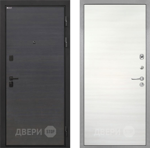 Входная металлическая Дверь Интекрон (INTECRON) Профит Black Эковенге Гладкая Дуб сильвер поперечный в Реутове