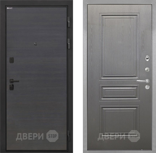 Входная металлическая Дверь Интекрон (INTECRON) Профит Black Эковенге ФЛ-243 Графит вуд дуб в Реутове