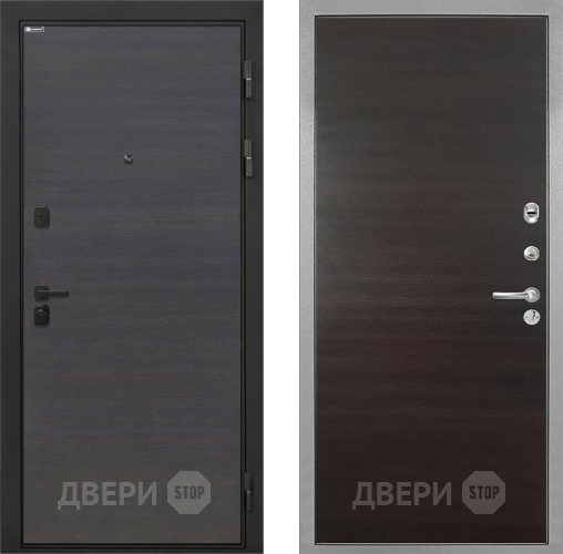Входная металлическая Дверь Интекрон (INTECRON) Профит Black Эковенге Гладкая Эковенге поперечный в Реутове