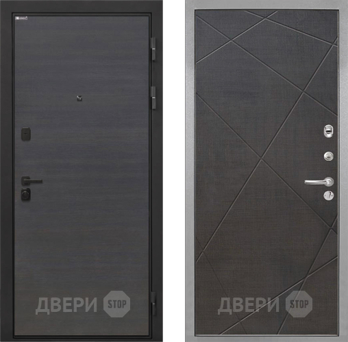 Входная металлическая Дверь Интекрон (INTECRON) Профит Black Эковенге Лучи-М Венге распил кофе в Реутове