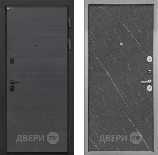 Входная металлическая Дверь Интекрон (INTECRON) Профит Black Эковенге Гладкая Гранит лава оникс в Реутове