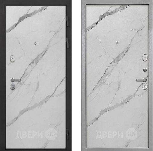 Входная металлическая Дверь Интекрон (INTECRON) Гектор Мрамор Арктик Гладкая Мрамор натуральный арктик в Реутове