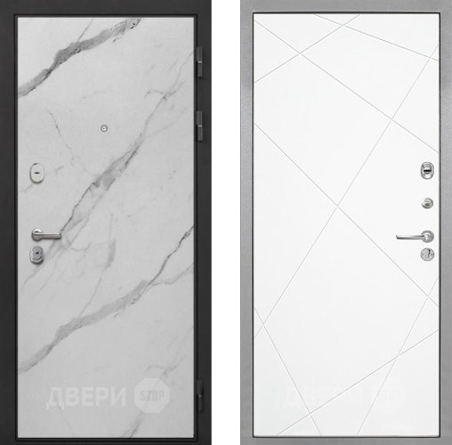Входная металлическая Дверь Интекрон (INTECRON) Гектор Мрамор Арктик Лучи-М Софт милк в Реутове