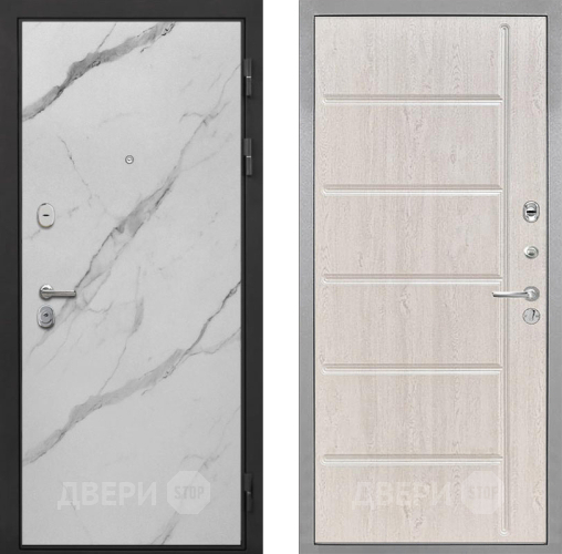 Входная металлическая Дверь Интекрон (INTECRON) Гектор Мрамор Арктик ФЛ-102 Сосна белая в Реутове