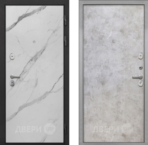 Входная металлическая Дверь Интекрон (INTECRON) Гектор Мрамор Арктик Гладкая Мрамор светлый в Реутове