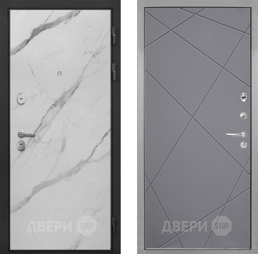 Дверь Интекрон (INTECRON) Гектор Мрамор Арктик Лучи-М Графит софт в Реутове