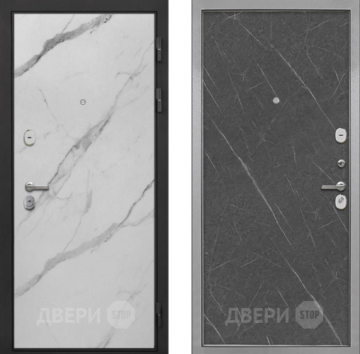 Входная металлическая Дверь Интекрон (INTECRON) Гектор Мрамор Арктик Гладкая Гранит лава оникс в Реутове