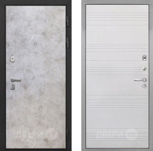 Входная металлическая Дверь Интекрон (INTECRON) Гектор Мрамор Светлый ФЛ-316 Белый ясень в Реутове