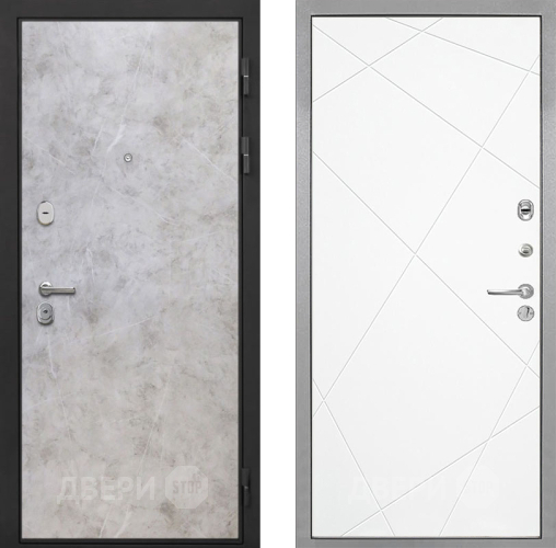 Входная металлическая Дверь Интекрон (INTECRON) Гектор Мрамор Светлый Лучи-М Софт милк в Реутове
