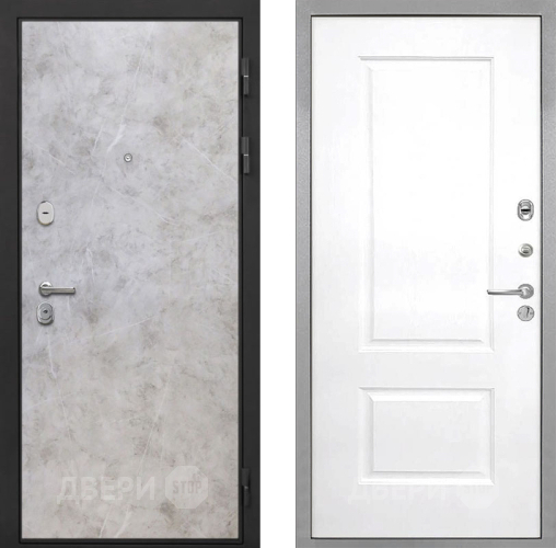 Входная металлическая Дверь Интекрон (INTECRON) Гектор Мрамор Светлый Альба Роял Вуд белый в Реутове