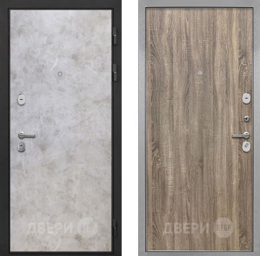Входная металлическая Дверь Интекрон (INTECRON) Гектор Мрамор Светлый Гладкая Дуб турин в Реутове