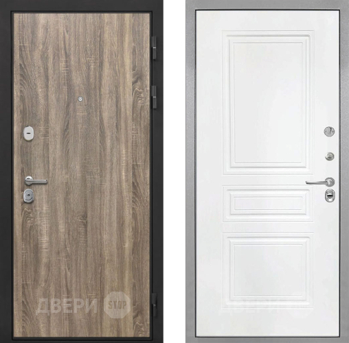 Входная металлическая Дверь Интекрон (INTECRON) Гектор Дуб Турин ФЛ-243 Белый матовый в Реутове