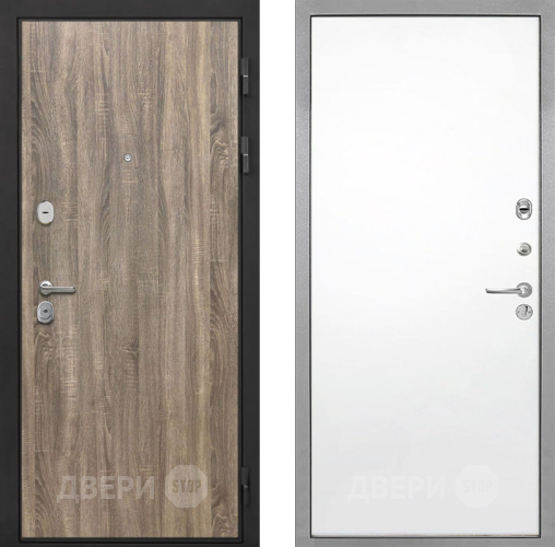 Входная металлическая Дверь Интекрон (INTECRON) Гектор Дуб Турин Гладкая Силк Сноу в Реутове