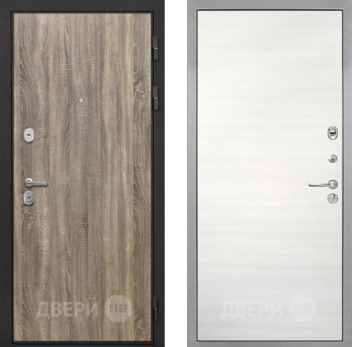 Входная металлическая Дверь Интекрон (INTECRON) Гектор Дуб Турин Гладкая Дуб сильвер поперечный в Реутове