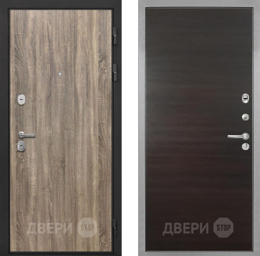 Входная металлическая Дверь Интекрон (INTECRON) Гектор Дуб Турин Гладкая Эковенге поперечный в Реутове