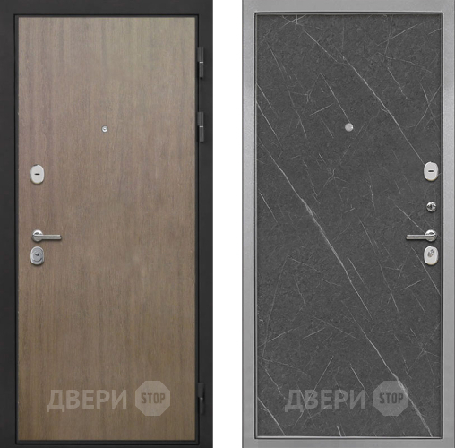 Входная металлическая Дверь Интекрон (INTECRON) Гектор Венге Коричневый Гладкая Гранит лава оникс в Реутове