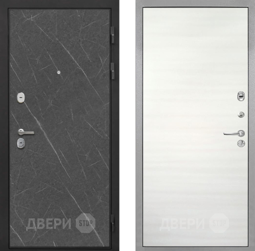 Входная металлическая Дверь Интекрон (INTECRON) Гектор Гранит Лава Оникс Гладкая Дуб сильвер поперечный в Реутове