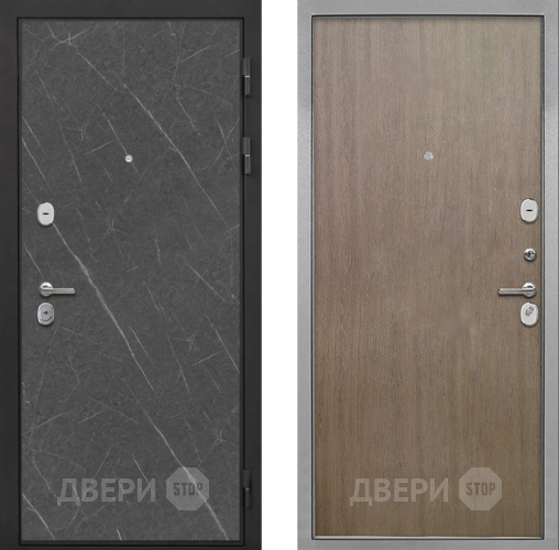 Входная металлическая Дверь Интекрон (INTECRON) Гектор Гранит Лава Оникс Гладкая шпон Венге коричневый в Реутове
