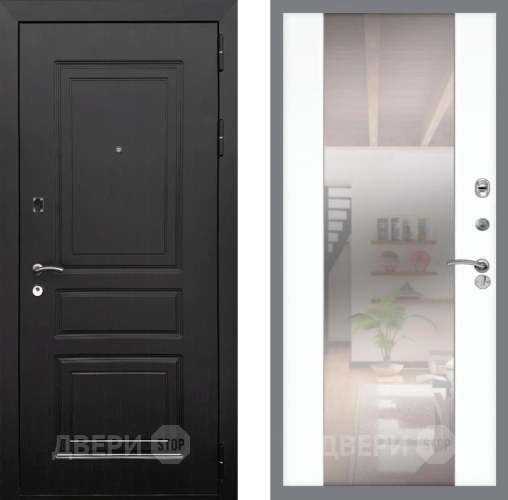 Входная металлическая Дверь Рекс (REX) 6 Венге СБ-16 Зеркало Силк Сноу в Реутове