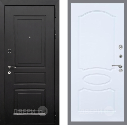 Входная металлическая Дверь Рекс (REX) 6 Венге FL-128 Силк Сноу в Реутове