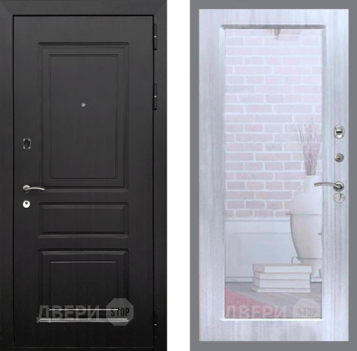 Входная металлическая Дверь Рекс (REX) 6 Венге Зеркало Пастораль Сандал белый в Реутове