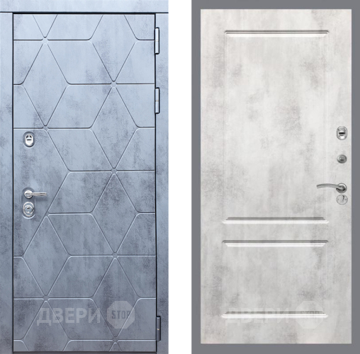 Входная металлическая Дверь Рекс (REX) 28 FL-117 Бетон светлый в Реутове