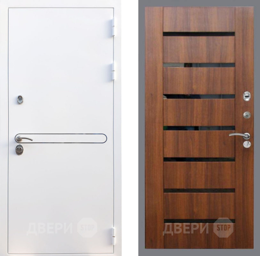 Входная металлическая Дверь Рекс (REX) 27 СБ-14 стекло черное Орех бренди в Реутове